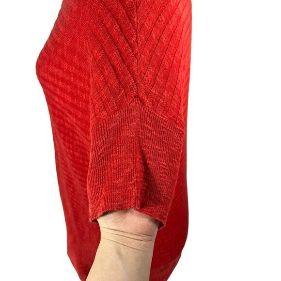 Eileen Fisher Linen-Cotton blend Medium Knit Top Coral Organic - Picture 6 of 11